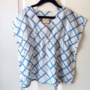 The Beaufort Bonnet Company Kid's Blue Bamboo Proverbs Swim Coverup Size 3T